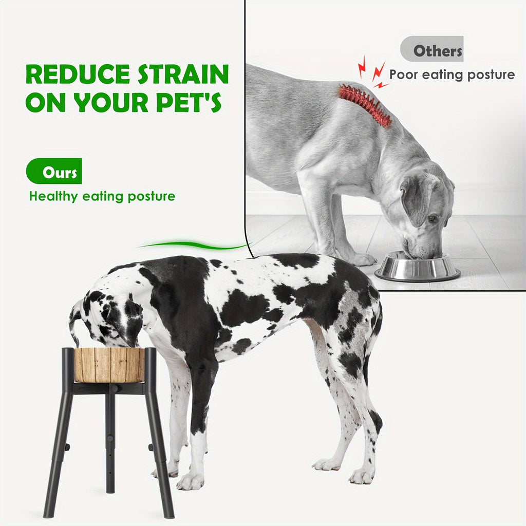 NNETM Adjustable Metal Dog Bowl Stand for Large Dogs