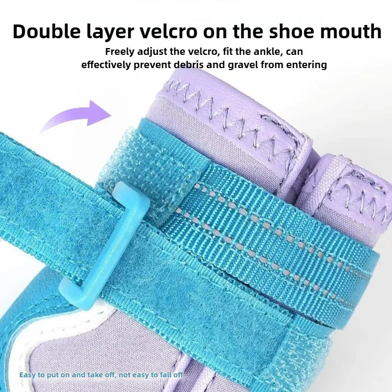 Dog Shoes Adjustable Waterproof Warm and Protect The Feet Small Dogs Reflective Shoes Easy Clean Pet Supplies Products