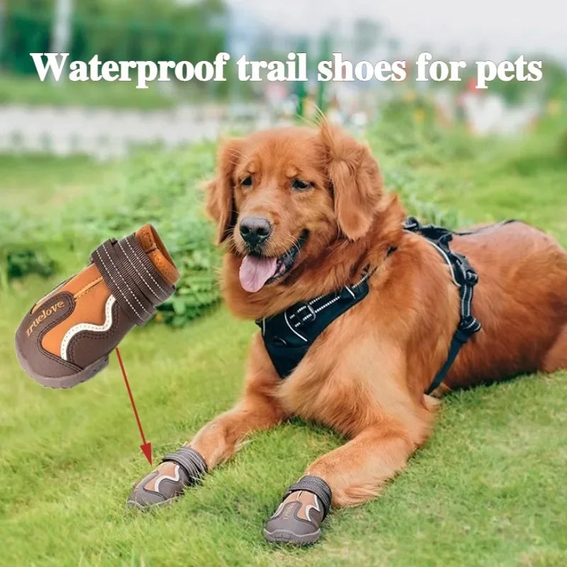 Dog Shoes Adjustable Waterproof Warm and Protect The Feet Small Dogs Reflective Shoes Easy Clean Pet Supplies Products