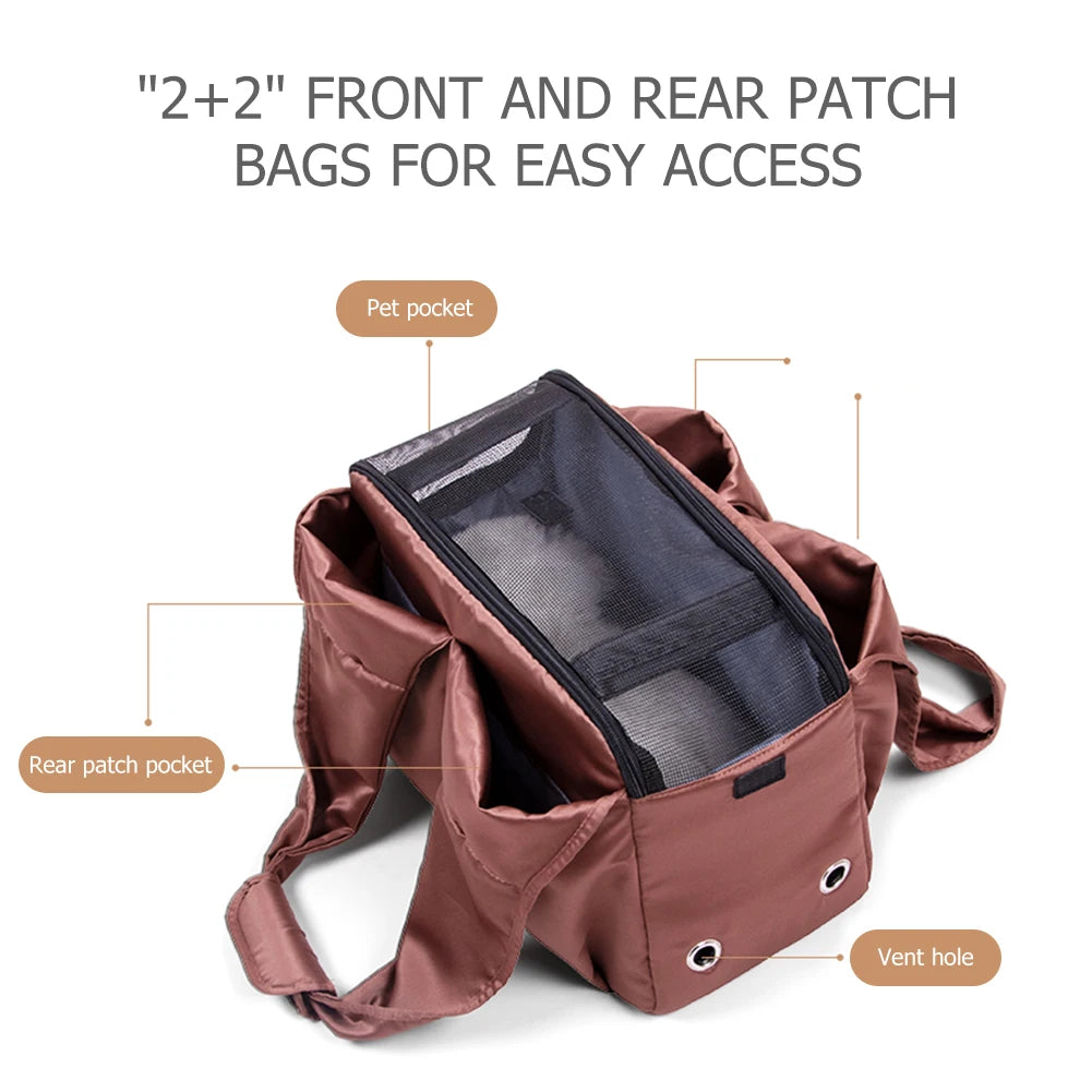 Breathable Cat Carrier Bag Cats Transporter Bag Portable Puppy Shoulder Bags Travel Pet Carrier for Cat Dog Pets Handbag
